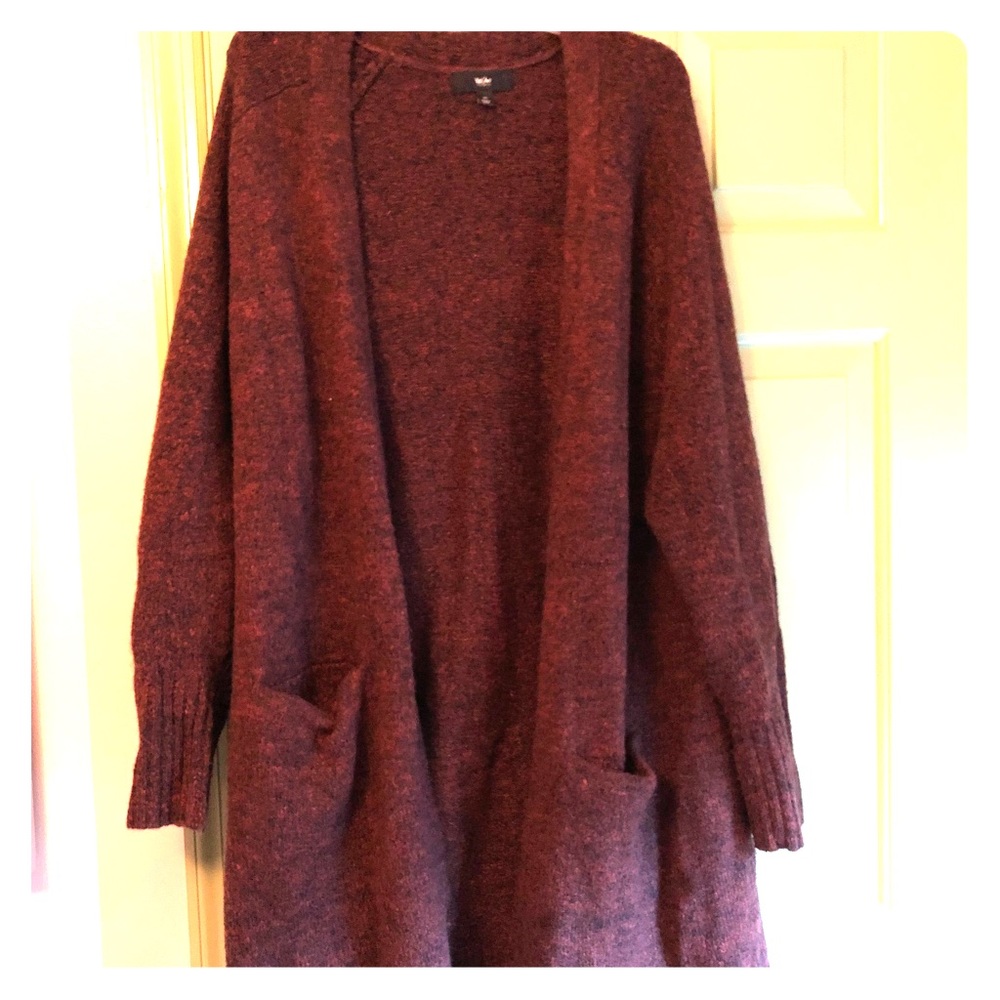 Mossimo Rust colored heavy long cardigan.